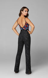3 of 5 Primavera Couture 3608 Jumpsuit Black-Multi