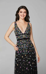 12 of 15 Primavera Couture 3609 Dress Black-Multi
