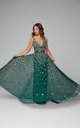 5 of 15 Primavera Couture 3609 Dress Bottle-Green
