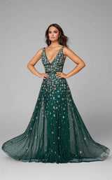 2 of 15 Primavera Couture 3609 Dress Bottle-Green