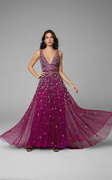 3 of 15 Primavera Couture 3609 Dress Cranberry