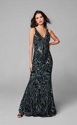 2 of 12 Primavera Couture 3612 Dress Black-Multi