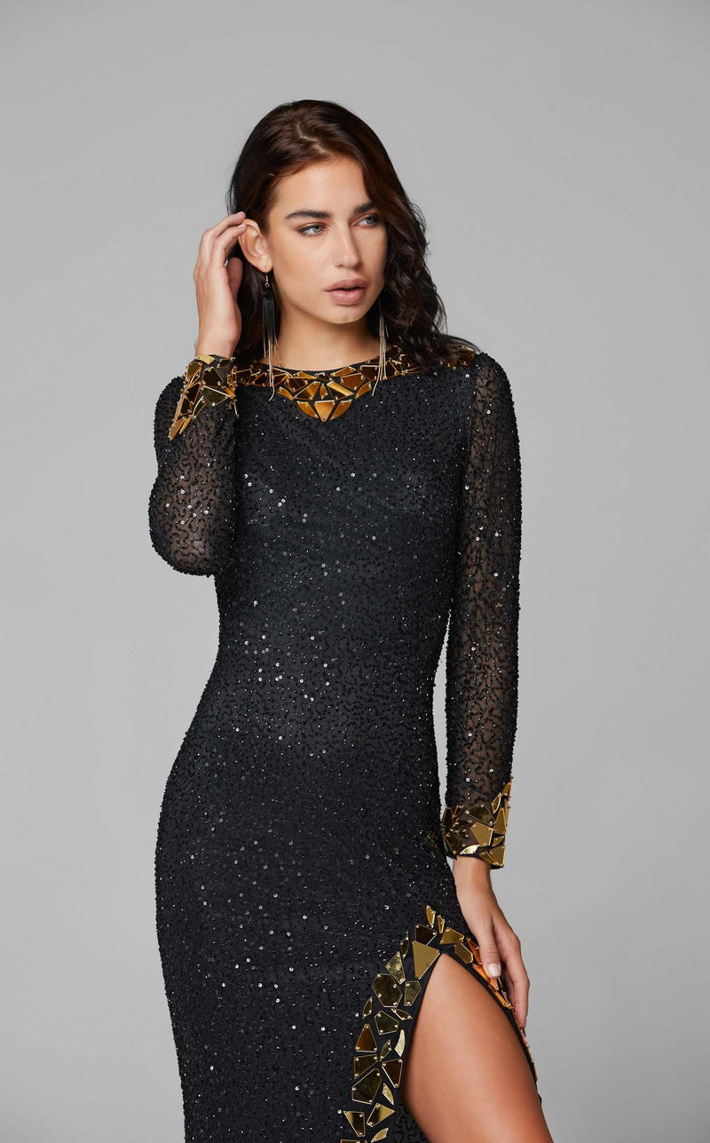 Primavera Couture 3614 Dress Black-Gold