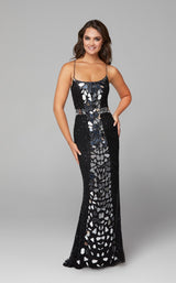 Primavera Couture 3616 Dress Black-Silver