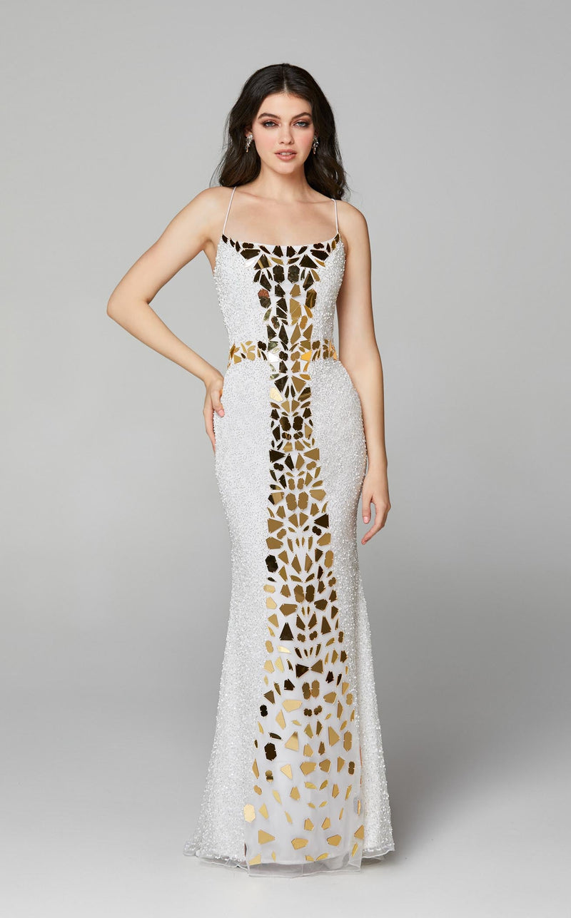 Primavera Couture 3616 Dress Ivory-Gold