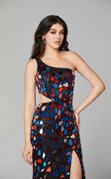 18 of 23 Primavera Couture 3623 Dress Black-Multi