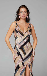 7 of 7 Primavera Couture 3624 Dress Nude-Multi