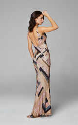 5 of 7 Primavera Couture 3624 Dress Nude-Multi