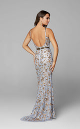 6 of 10 Primavera Couture 3630 Dress Platinum-Gold