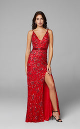 4 of 10 Primavera Couture 3630 Dress Red