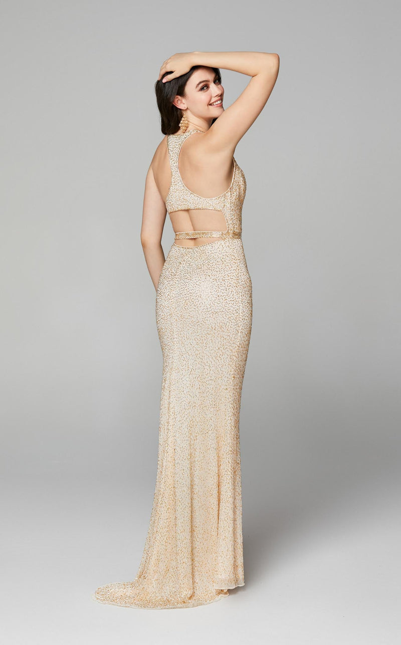 Primavera Couture 3635 Dress Nude-Gold