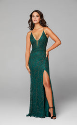 5 of 16 Primavera Couture 3636 Dress Forest-Green