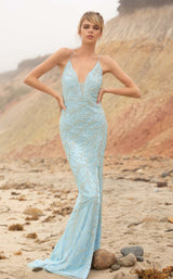 7 of 16 Primavera Couture 3636 Dress Powder-Blue