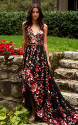 1 of 14 Primavera Couture 3639 Dress Black-Multi