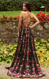 12 of 14 Primavera Couture 3639 Dress Black-Multi