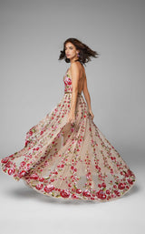 13 of 14 Primavera Couture 3639 Dress Nude-Multi