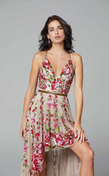 10 of 14 Primavera Couture 3639 Dress Nude-Multi