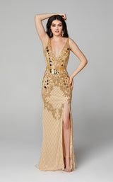 2 of 14 Primavera Couture 3640 Dress Gold
