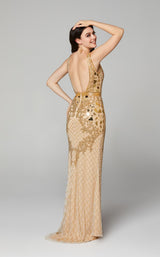 9 of 14 Primavera Couture 3640 Dress Gold