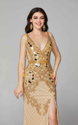 13 of 14 Primavera Couture 3640 Dress Gold