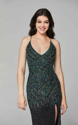 6 of 7 Primavera Couture 3644 Dress Black-Green