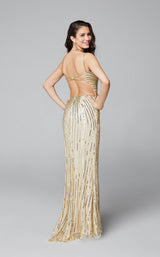 6 of 10 Primavera Couture 3648 Dress Nude-Gold