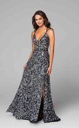 1 of 11 Primavera Couture 3649 Dress Black-Silver