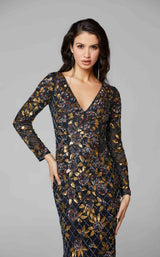 5 of 5 Primavera Couture 3671 Dress Black-Multi