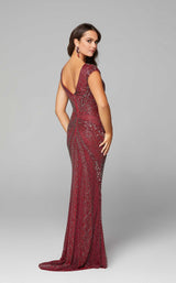 6 of 10 Primavera Couture 3674 Dress Burgundy