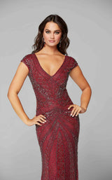 9 of 10 Primavera Couture 3674 Dress Burgundy