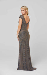 5 of 10 Primavera Couture 3674 Dress Charcoal-Gold