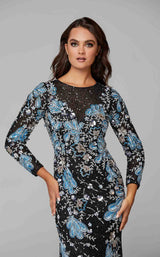 6 of 7 Primavera Couture 3675 Dress Black-Multi