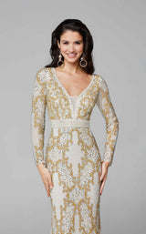 7 of 7 Primavera Couture 3676 Dress Nude-Gold