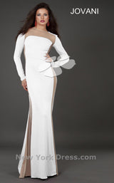 3 of 8 Jovani 74270 White/Nude