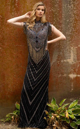 1 of 5 Primavera Couture 3679 Dress Black-Pewter