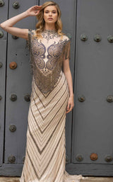 2 of 5 Primavera Couture 3679 Dress Nude-Pewter