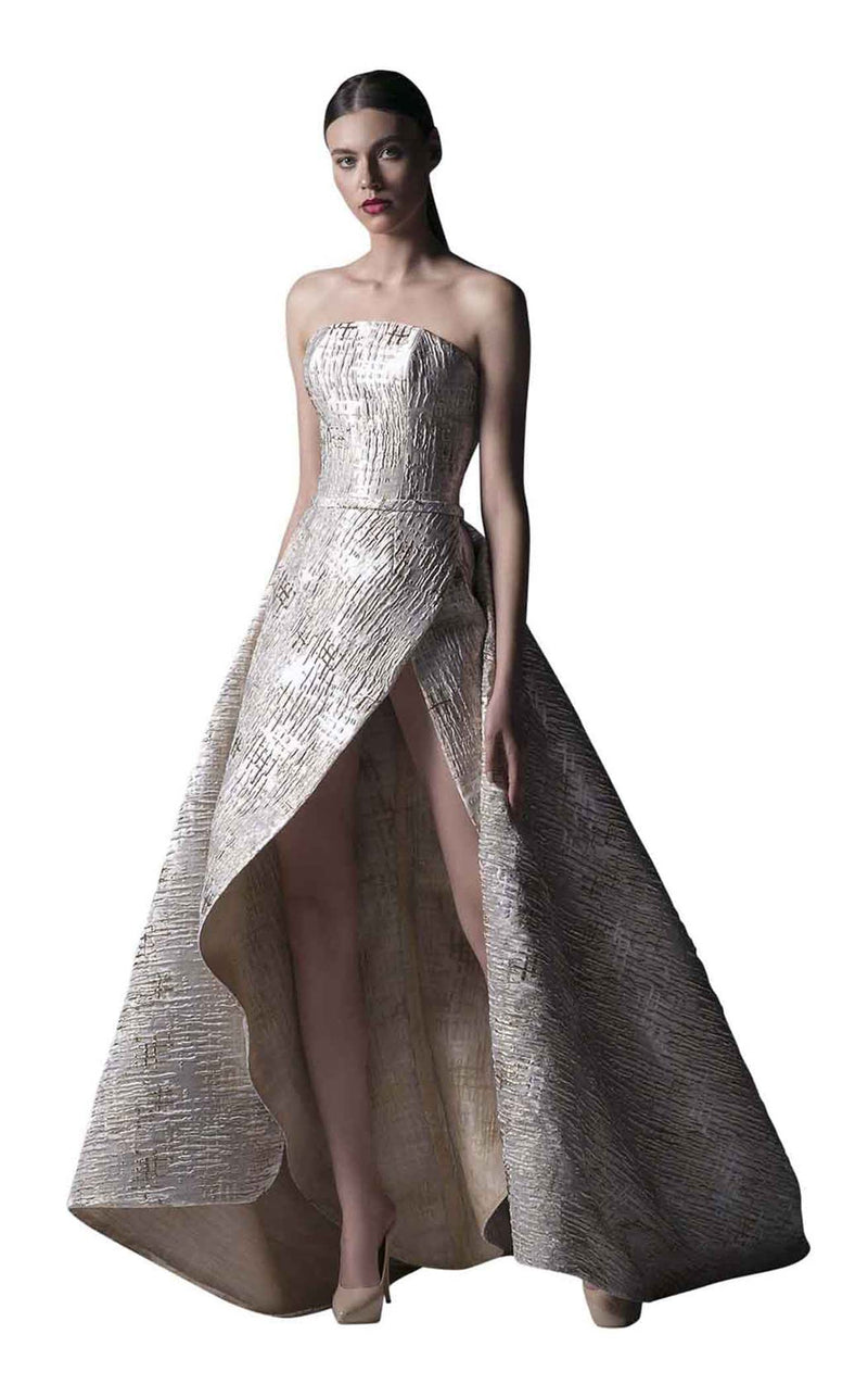 Edward Arsouni Couture SS0367 Ecru-Gold