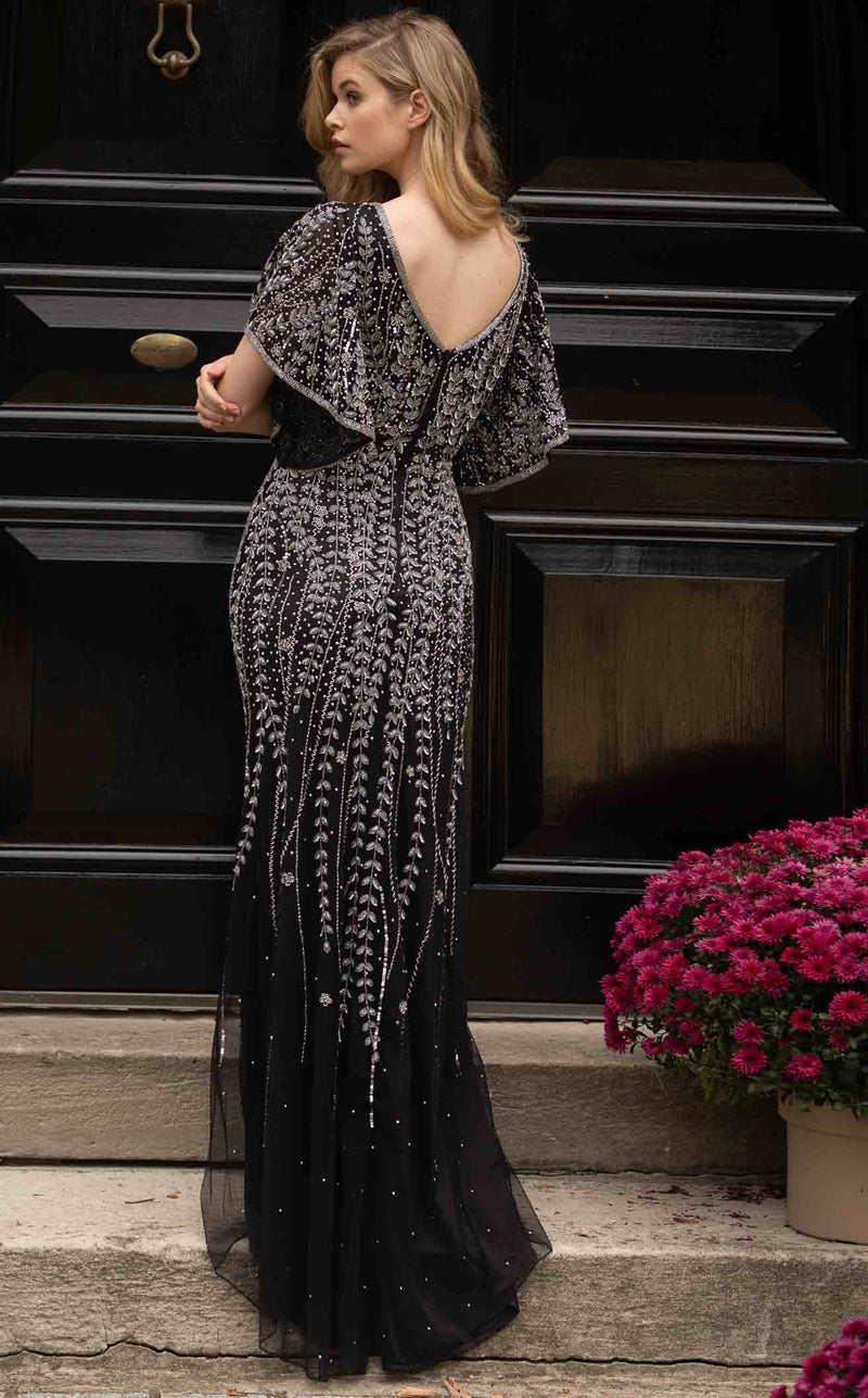 Primavera Couture 3681 Dress Black-Silver