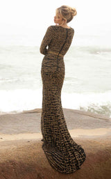 4 of 6 Primavera Couture 3684 Dress Black-Gold