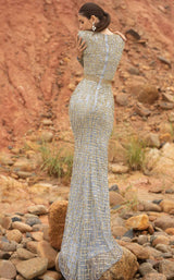 5 of 6 Primavera Couture 3684 Dress Platinum-Gold