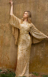Primavera Couture 3687 Dress Gold