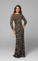 1 of 6 Primavera Couture 3688 Dress Black-Gold