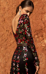 5 of 5 Primavera Couture 3691 Dress Black-Multi