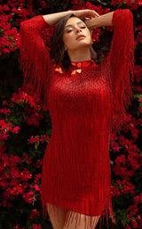 6 of 6 Primavera Couture 3701 Dress Red