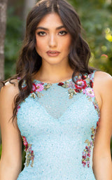 6 of 6 Primavera Couture 3706 Dress Turquoise
