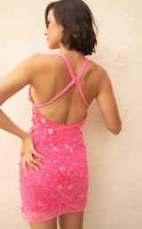 4 of 6 Primavera Couture 3715 Dress Hot-Pink