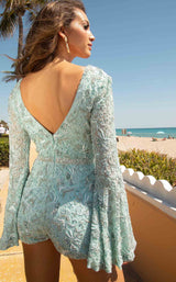 3 of 6 Primavera Couture 3719 Jumpsuit Aqua