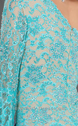 6 of 8 Jovani 74225 Aqua