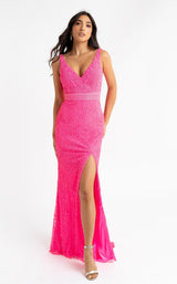 4 of 13 Primavera Couture 3723 Dress Neon-Pink