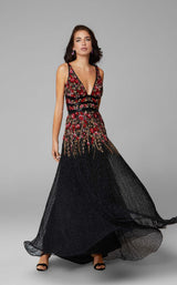 1 of 10 Primavera Couture 3728 Dress Black-Multi